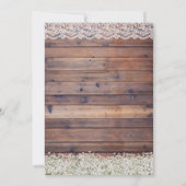 ひまわり素朴フローラ紐灯ベビーシャワー 招待状 (裏面)