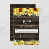 ひまわり素朴フローラ紐灯 出欠カード (正面/裏面)