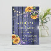 ひまわり素朴フローラ結婚式招待状 招待状 (スタンド正面)