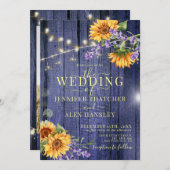 ひまわり素朴フローラ結婚式招待状 招待状 (正面/裏面)