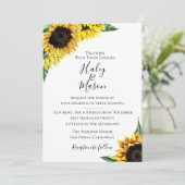 ひまわり素朴フローラ結婚式招待状 招待状 (スタンド正面)