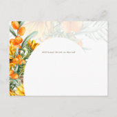 ひまわり素朴フローラ結婚式RSVPはがき ポストカード (裏面)