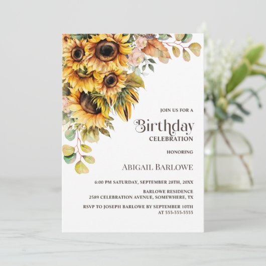 ひまわり素朴フローラ誕生会 招待状 (スタンド正面)