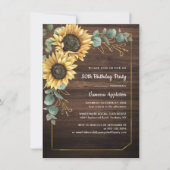 ひまわり素朴フローラ80th誕生日パーティー 招待状 (正面)
