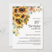 ひまわり素朴フローラ85th誕生日パーティー 招待状 (正面)