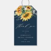 ひまわり素朴ブライダルシャワーお願い ギフトタグ (正面)