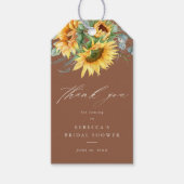 ひまわり素朴ブライダルシャワーお願い ギフトタグ (正面)