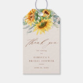 ひまわり素朴ブライダルシャワーお願い ギフトタグ (正面)