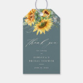 ひまわり素朴ブライダルシャワーお願い ギフトタグ (正面)