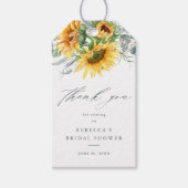 ひまわり素朴ブライダルシャワーお願い ギフトタグ (正面)