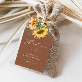 ひまわり素朴ブライダルシャワーお願い ギフトタグ