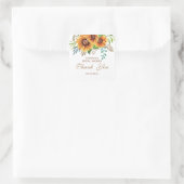 ひまわり素朴ブライダルシャワーお願い スクエアシール (バッグ)