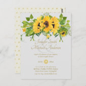 ひまわり素朴ブライダルシャワーアンパサンドカップル ポストカード (正面/裏面)