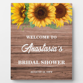 ひまわり素朴ブライダルシャワーウェルカムサイン フォトプラーク