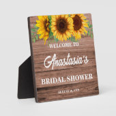 ひまわり素朴ブライダルシャワーウェルカムサイン フォトプラーク (正面)
