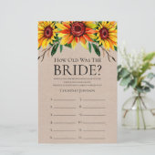 ひまわり素朴ブライダルシャワーゲーム (スタンド正面)