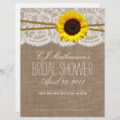 ひまわり素朴ブライダルシャワーレシピ分割機 (正面/裏面)