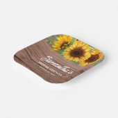 ひまわり素朴ブライダルシャワー紙プレート ペーパープレート (傾斜あり)