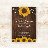 ひまわり素朴ブライダルシャワー 招待状