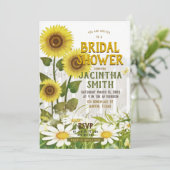 ひまわり素朴ブライダルシャワー 招待状 (スタンド正面)