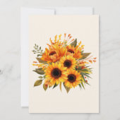 ひまわり素朴ブライダルシャワー 招待状 (裏面)