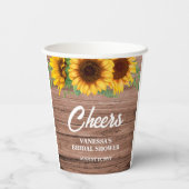 ひまわり素朴ブライダルシャワー 紙コップ (裏面)