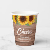 ひまわり素朴ブライダルシャワー 紙コップ (正面)