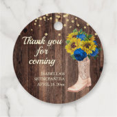 ひまわり素朴ブルーバラブーツありがとう フェイバータグ (裏面)