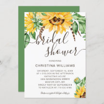 ひまわり素朴ブーケブライダルシャワー