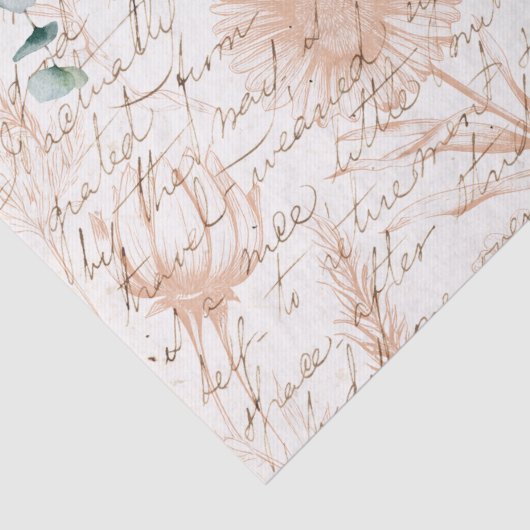 ひまわり素朴ブーケヴィンテージレターデコップページ 薄葉紙 (詳細)