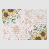 ひまわり素朴ブーケヴィンテージレターデコップページ 薄葉紙 (正面)