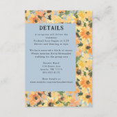 ひまわり素朴ブーケ水彩色 エンクロージャーカード (正面)