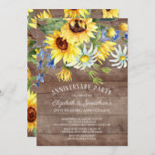 ひまわり素朴ブーケ25周年記念パーティー 招待状 (正面/裏面)