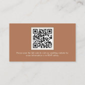 ひまわり素朴ベージュの結婚ウェブサイト詳細 エンクロージャーカード (裏面)