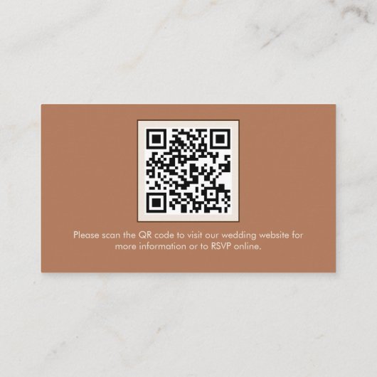 ひまわり素朴ベージュの結婚ウェブサイト詳細 エンクロージャーカード (裏面)