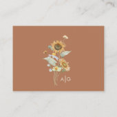 ひまわり素朴ベージュ式レセプション エンクロージャーカード (裏面)