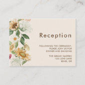 ひまわり素朴ベージュ式レセプション エンクロージャーカード (正面)