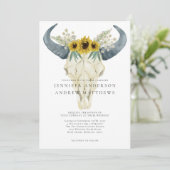ひまわり素朴ボヘミアン・カントリー・ウェディング 招待状 (スタンド正面)