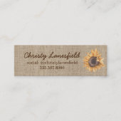 ひまわり素朴ミニ名刺 スキニー名刺 (正面)