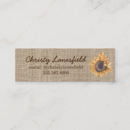 ひまわり素朴ミニ名刺 スキニー名刺