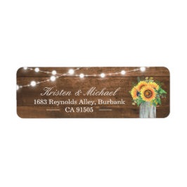 ひまわり素朴メイソンジャイルストリングライトウッド ラベル