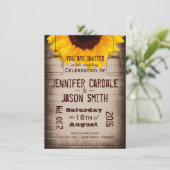 ひまわり素朴メイソンジャース結婚式招待状 招待状 (スタンド正面)