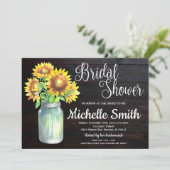 ひまわり素朴メイソンジャールカントリーブライダルシャワー 招待状 (スタンド正面)