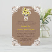 ひまわり素朴メイソンジャールレース結婚式招待状 招待状 (スタンド正面)