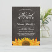 ひまわり素朴メイプル葉ズウッド |ブライダルシャワー 招待状 (スタンド正面)