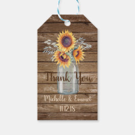 ひまわり素朴メッセージカード、結婚式の引き出物、シャワー ギフトタグ