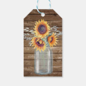 ひまわり素朴メッセージカード、結婚式の引き出物、シャワー ギフトタグ (裏面)