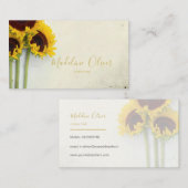 ひまわり素朴モダンスタイリッシュ 名刺 (正面/裏面)