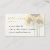 ひまわり素朴モダンスタイリッシュ 名刺 (裏面)