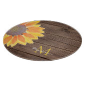 ひまわり素朴モノグラム カッティングボード (角)
